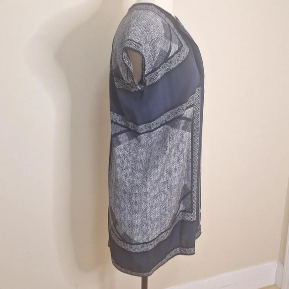 Vince silk geometric pattern scarf tunic dress SZ XS - Picture 8 of 11